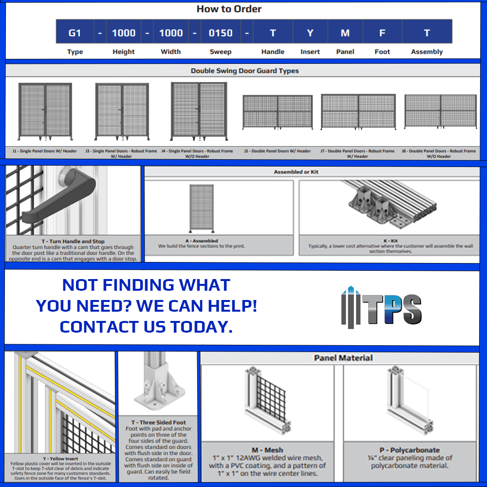 J3-2135-2000-0150-TYPTK SINGLE PANEL, DOUBLE DOOR-FRAME W/ HEADER-HANDLE ON LEFT 2135MM X 2000MM  1/4" POLYCARB, AS A KIT